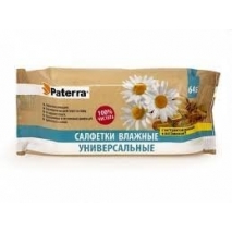 Салфетки влажные Paterra 64шт. универсальные 14*19см
