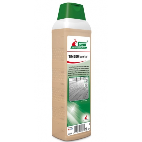 TIMBER LAMITAN 10 X 1 L Импрегнирующее средство для мытья ламинированных и деревянных полов. TIMBER lamitan является высокоэффективным продуктом для уборки всех видов чувствительных к воздействию воды твердых напольных покрытий.