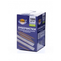 Зубочистки с ментолом бамбуковые в индивидуальной бумажной упаковке 1000шт. 