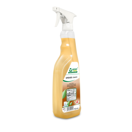 GREASE CLASSIC 10X750 ML GREASE classic позволяет быстро и легко удалить любые загрязнения на кухне. Гарантирует превосходную очистку обычной и въевшейся грязи, сохраняет блеск очищенной поверхности. GREASE classic– безвредное для окружающей среды универсальное средство. Благодаря мягкому составу подходит для самых чувствительных зон на кухне. Сфера применения Подходит для любых зон и поверхностей, которые соприкасаются с пищевыми продуктами, например, рабочих кухонных поверхностей, оборудования