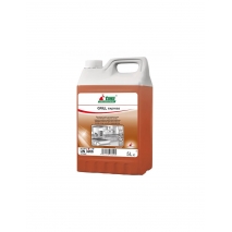 GRILL EXPRESS 2 X 5 L Средство для очистки конвектоматов, вытяжек, печей-гриль, оборудования для выпечки и жарения из стали. "GRILL express удаляет остатки жирной пищи, жировые и масляные загрязнения, обеспечивает оптимальные результаты и работает на пригоревшем жире, имеет хорошую адгезию с вертикальными поверхностями. Сфера применения: Подходит для всех типов гриля и печей.Не использовать на материалах чувствительных к щелочам , на алюминии и на цветных металлах .Безопасность: Только для профе