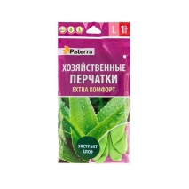 Перчатки резиновые Extra Комфорт с алоэ, размер M L